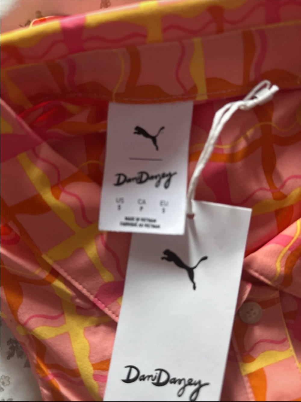 Puma Pink and Yellow Sleeveless Polo Mini Dress - Picture 6 of 7